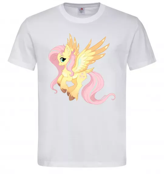 Мужская футболка Флаттершай Белый фото