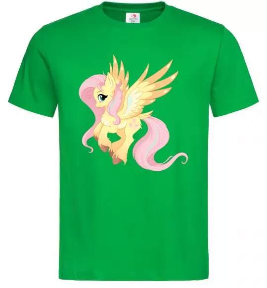 Мужская футболка Флаттершай Зеленый фото