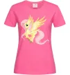 Женская футболка Флаттершай Ярко-розовый фото