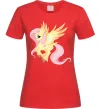 Женская футболка Флаттершай Красный фото