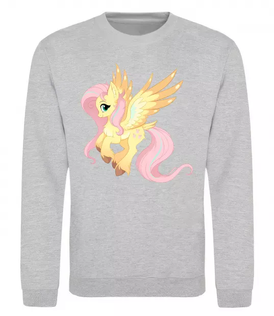 Світшот Флаттершай Сірий меланж фото