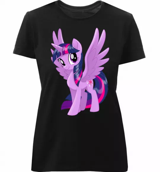 Женская премиум футболка Твайлайт Черный фото