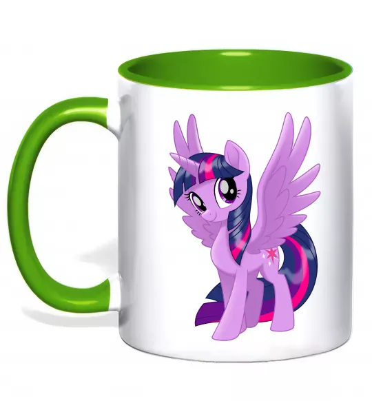Чашка с цветной ручкой Твайлайт Зеленый фото