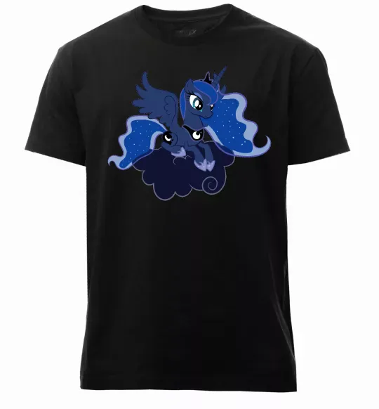 Мужская премиум футболка Принцеса Луна Черный фото