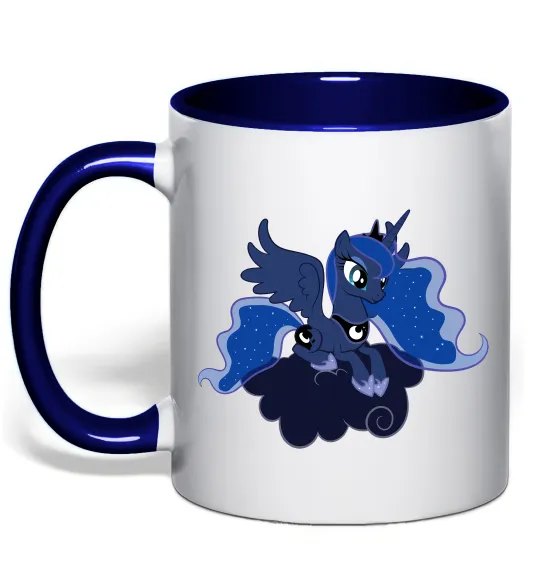 Чашка с цветной ручкой Принцеса Луна Глубокий темно-синий фото