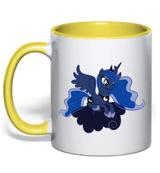 Чашка с цветной ручкой Принцеса Луна Лимонный фото