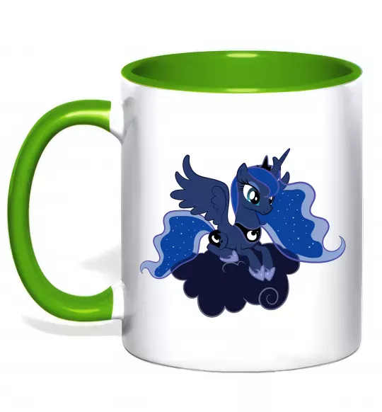 Чашка с цветной ручкой Принцеса Луна Зеленый фото