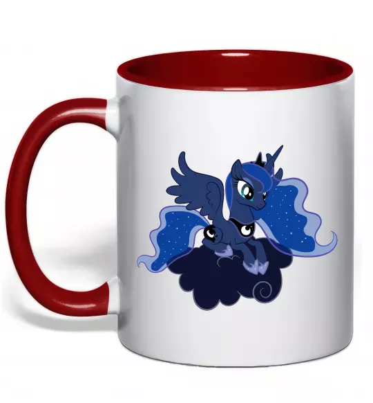 Чашка с цветной ручкой Принцеса Луна Красный фото