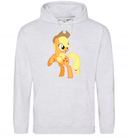 Чоловіча толстовка (худі) Епл Джек Сірий меланж фото