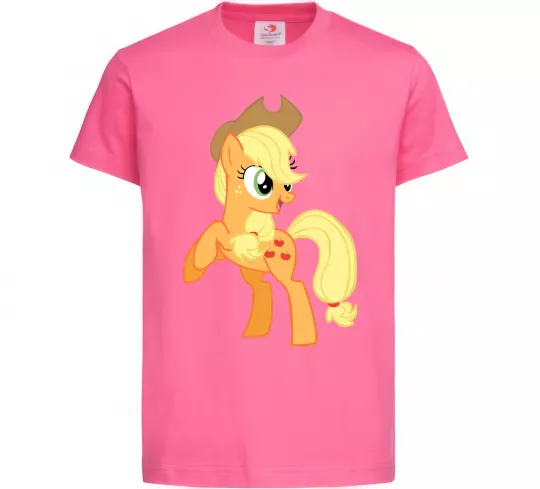 Детская футболка Епл Джек Ярко-розовый фото