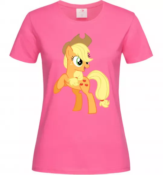 Женская футболка Епл Джек Ярко-розовый фото