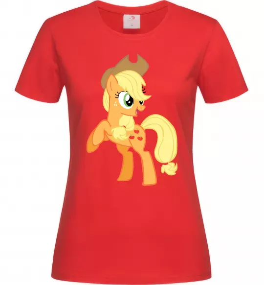 Женская футболка Епл Джек Красный фото