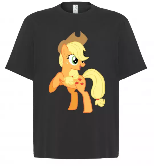 Футболка Оверсайз Епл Джек Черный фото