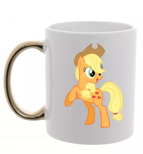 Чашка с цветной ручкой Епл Джек Золото фото