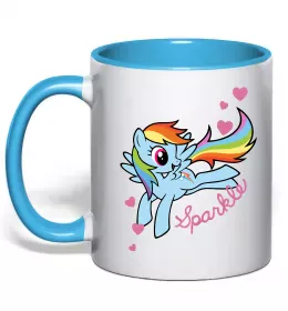 Чашка с цветной ручкой