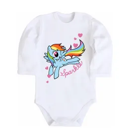 Детский боди Sparkle rainbow dash pony Белый фото