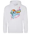 Женская толстовка (худи) Sparkle rainbow dash pony Серый меланж фото