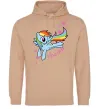 Женская толстовка (худи) Sparkle rainbow dash pony Песочный фото