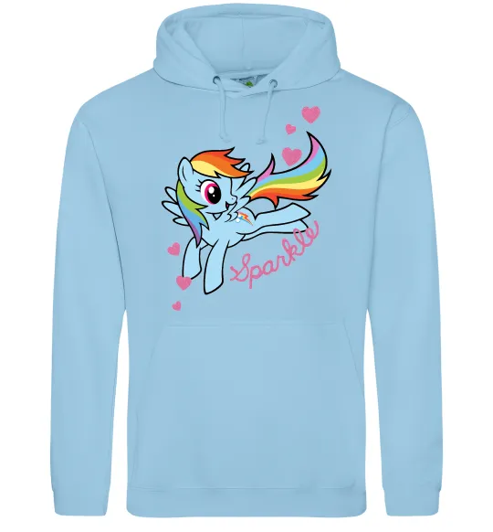 Жіноча толстовка (худі) Sparkle rainbow dash pony Блакитний фото