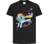 Детская футболка Sparkle rainbow dash pony Черный фото