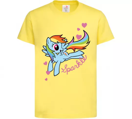 Детская футболка Sparkle rainbow dash pony Лимонный фото