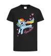 Детская футболка Sparkle rainbow dash pony Черный фото