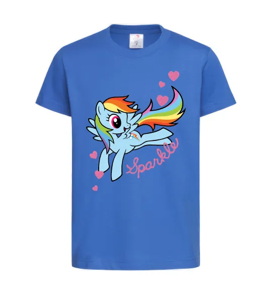 Детская футболка Sparkle rainbow dash pony Ярко-синий фото