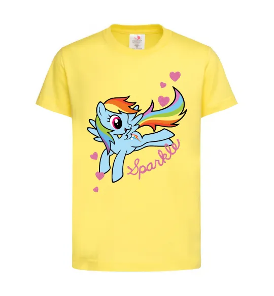 Детская футболка Sparkle rainbow dash pony Лимонный фото