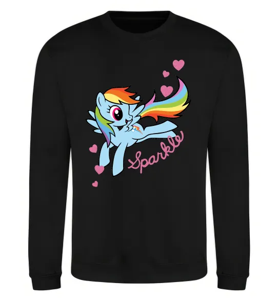 Свитшот Sparkle rainbow dash pony Черный фото