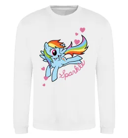 Світшот Sparkle rainbow dash pony Білий фото