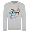 Свитшот Sparkle rainbow dash pony Серый меланж фото