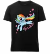 Мужская премиум футболка Sparkle rainbow dash pony Черный фото