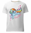 Мужская премиум футболка Sparkle rainbow dash pony Белый фото