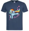 Мужская футболка Sparkle rainbow dash pony Темно-синий фото