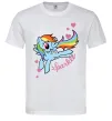 Мужская футболка Sparkle rainbow dash pony Белый фото