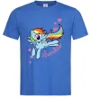 Мужская футболка Sparkle rainbow dash pony Ярко-синий фото