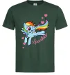 Мужская футболка Sparkle rainbow dash pony Темно-зеленый фото