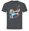 Мужская футболка Sparkle rainbow dash pony Графит фото