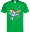 Мужская футболка Sparkle rainbow dash pony Зеленый фото