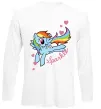 Лонгслів Sparkle rainbow dash pony Білий фото