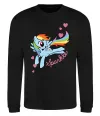 Світшот Sparkle rainbow dash pony Чорний фото