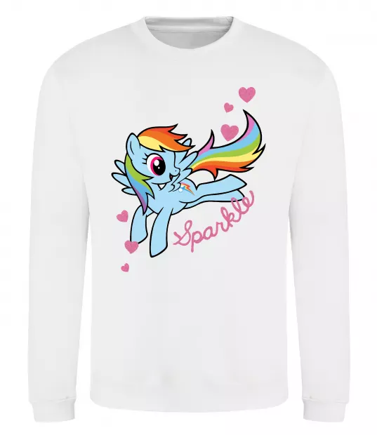 Світшот Sparkle rainbow dash pony Білий фото