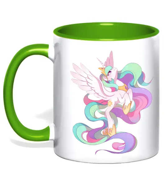 Чашка з кольоровою ручкою Silestia Лаймовий фото