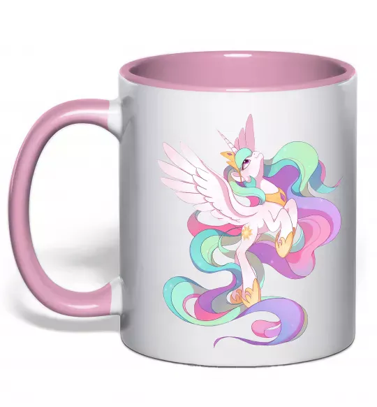 Чашка с цветной ручкой Silestia Нежно розовый фото