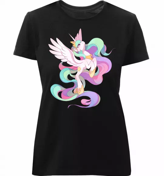 Женская премиум футболка Silestia Черный фото