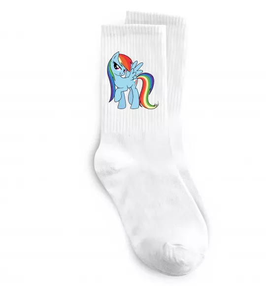 Носки Rainbow dash Белый фото