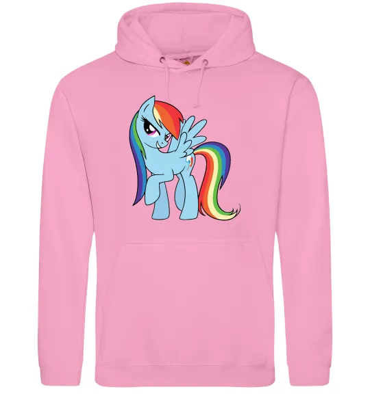 Мужская толстовка (худи) Rainbow dash Розовый фото