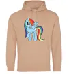 Жіноча толстовка (худі) Rainbow dash Пісочний Жіноча толстовка (худі) Rainbow dash Пісочний фото