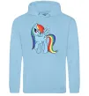 Женская толстовка (худи) Rainbow dash Голубой фото