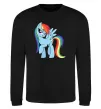 Світшот Rainbow dash Чорний фото